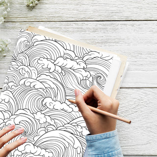 50 Serene Water Printable Coloring Pages For Kids & Adults (INSTANT DOWNLOAD)