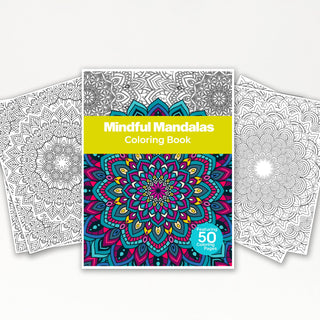 Mindful Mandala Printable Coloring Pages For Kids & Adults (INSTANT DOWNLOAD)