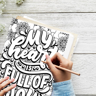 50 Inspirational Quote Printable Coloring Pages For Kids & Adults (INSTANT DOWNLOAD)