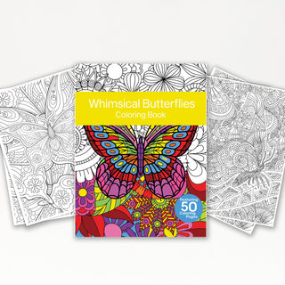 50 Whimsical Butterfly Printable Coloring Pages For Kids & Adults (INSTANT DOWNLOAD)