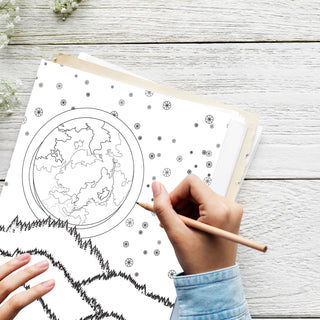 50 Celestial Skies Printable Coloring Pages For Kids & Adults (INSTANT DOWNLOAD)