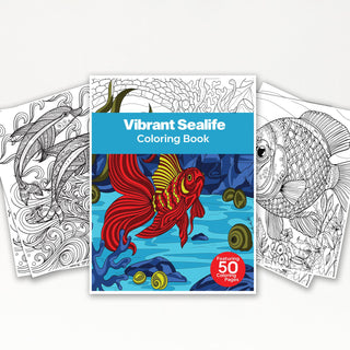 50 Vibrant Sealife Printable Coloring Pages For Kids & Adults (INSTANT DOWNLOAD)