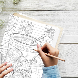 50 Cozy Coffee and Teatime Printable Coloring Pages For Kids & Adults (INSTANT DOWNLOAD)