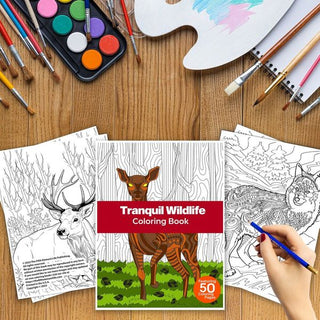 50 Tranquil Wildlife Printable Coloring Pages For Kids & Adults (INSTANT DOWNLOAD)