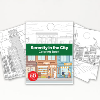 50 Serene Cityscape Printable Coloring Pages For Kids & Adults (INSTANT DOWNLOAD)