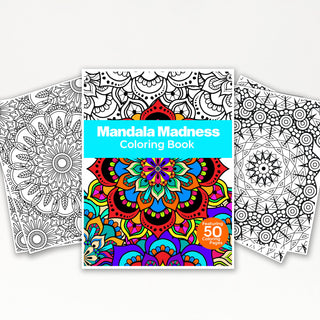 50 Mandala Madness Printable Coloring Pages For Kids & Adults (INSTANT DOWNLOAD)