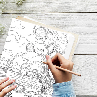 50 Serene Water Garden Printable Coloring Pages For Kids & Adults (INSTANT DOWNLOAD)