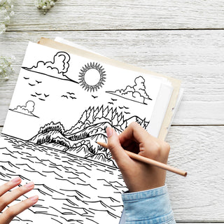 50 Serene Lake Printable Coloring Pages For Kids & Adults (INSTANT DOWNLOAD)