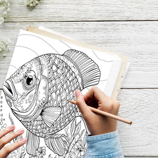 50 Vibrant Sealife Printable Coloring Pages For Kids & Adults (INSTANT DOWNLOAD)