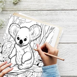 50 Koala Haven Printable Coloring Pages For Kids & Adults (INSTANT DOWNLOAD)