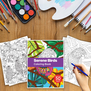 50 Serene Bird Printable Coloring Pages For Kids & Adults (INSTANT DOWNLOAD)