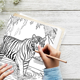 50 Harmonious Wildlife Sanctuary Printable Coloring Pages For Kids & Adults (INSTANT DOWNLOAD)