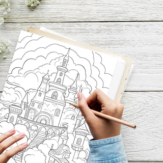 50 Magical Castle Printable Coloring Pages For Kids & Adults (INSTANT DOWNLOAD)